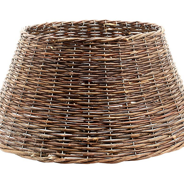 Плетёная корзина КАШТАН для декорирования основания елки, коричневая, 57х28 см, Kaemingk