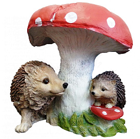 Фигура садовая Гриб мухомор с ежами малый
