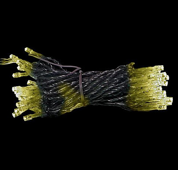 Электрогирлянда КЛИП ЛАЙТ СВЕТОДИНАМИКА  60м. c 600 LED лампами 24V, цвет шампань