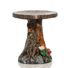 Фигура садовая Стол пень с белкой U08146 (Айронкр)