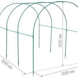 Теплица эконом металическая с укрытием  3*2 1*2м