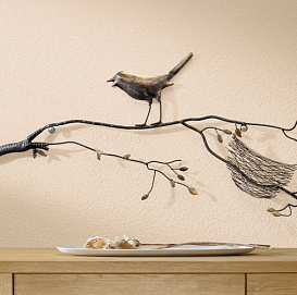 Фигура садовая Декор для сада птичка на ветке