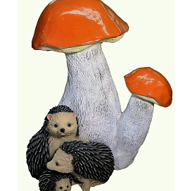 Фигура садовая Грибы подосиновики с ежами 