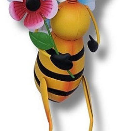декор для  сада пчела с цветком 600*220*270 ПКО