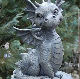 Фигура садовая Дракон маленький D002