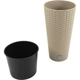 Кашпо для цветов RATO Tubus мокко 2 предмета 35/64л DRTUS400-7579U