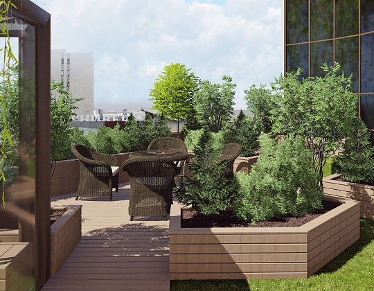 Инна Мусина – проект «Небо рядом» – садовый центр «Южный» Зона отдыха