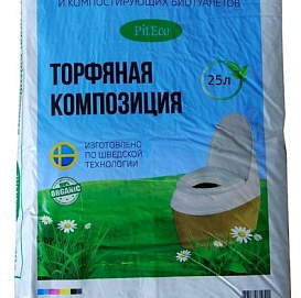 Средство для торфяных туалетов торфяная композиция PITECO 25л