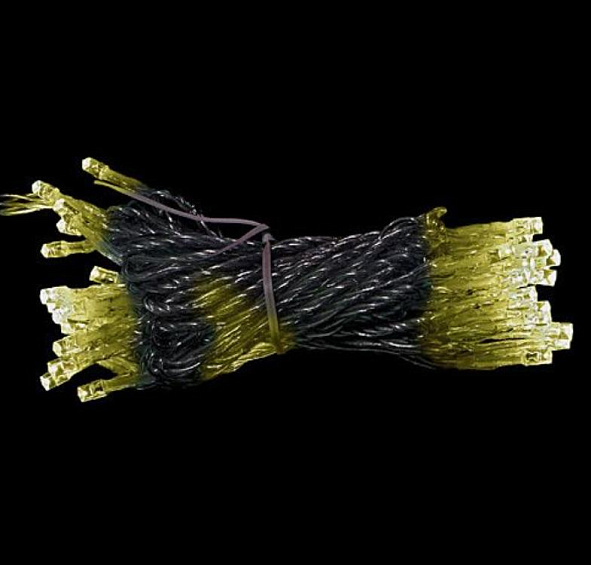 Электрогирлянда КЛИП ЛАЙТ СВЕТОДИНАМИКА  60м. c 600 LED лампами 24V, цвет шампань