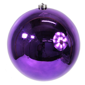 Пластиковый шар глянцевый, цвет: фиолетовый, 200 мм, Kaemingk