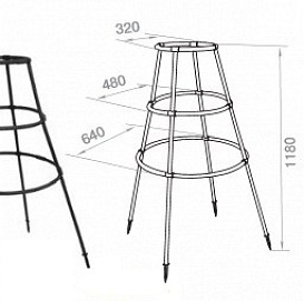 Кустодержатель Пирамида (зел)/(черн)