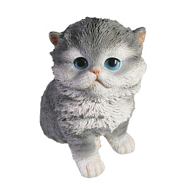 Фигура садовая Котенок серый Р-040902