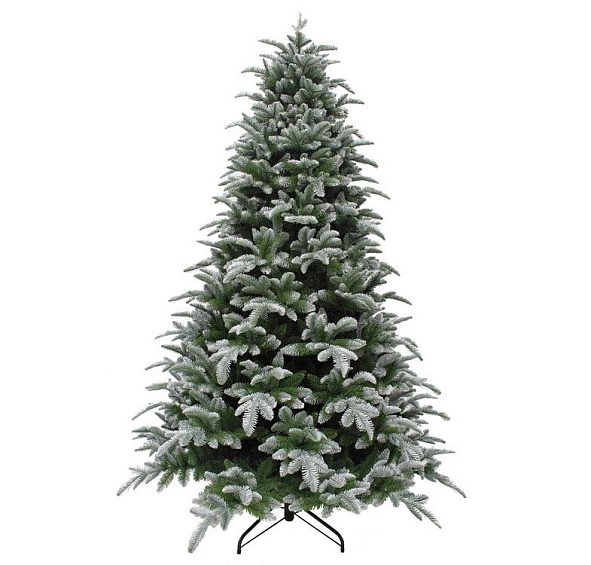 Искусственная ель НОРМАНДИЯ ПУШИСТАЯ ЗАСНЕЖЕННАЯ, (хвоя - литая PE+PVC), 1.55 м, Triumph Tree