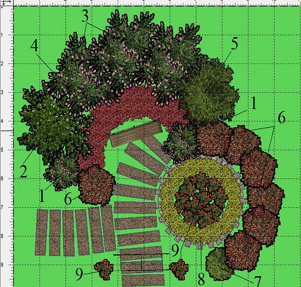 Ландшафтная композиция с сиренью №7 Эффект