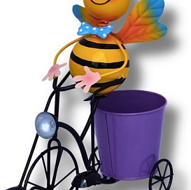 декор для  сада пчела на велосипеде с горшком 450*200*400 ПКО