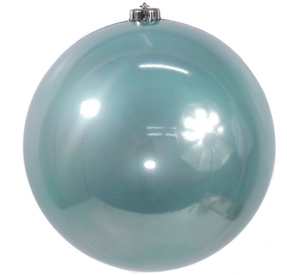 Пластиковый шар глянцевый, цвет: мятный, 200 мм, Kaemingk