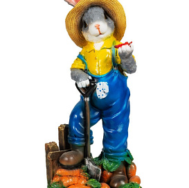 Фигура садовая Заяц с лопатой 53 см 