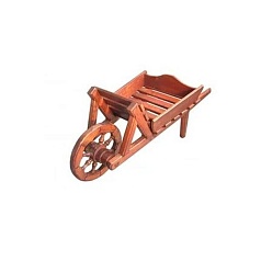 Цветочница Тачка деревянная