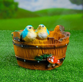 Фигура садовая Кашпо птички 