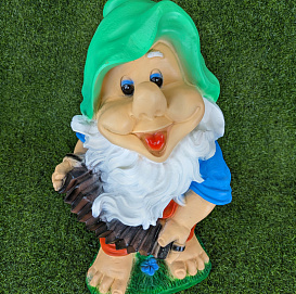 Фигура садовая Гном гармошка 