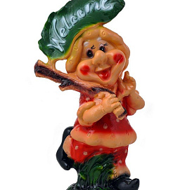 Фигура садовая Гном Клубничка WELCOME 