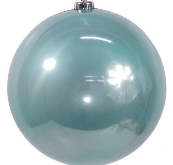 Пластиковый шар глянцевый, цвет: мятный, 200 мм, Kaemingk