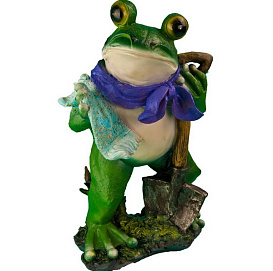 Фигура садовая Лягушка в платке 