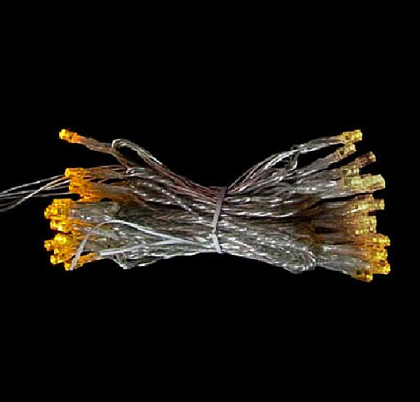 Электрогирлянда КЛИП ЛАЙТ СВЕТОДИНАМИКА  60м. c 600 LED лампами 24V, цвет желтый