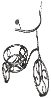 Подставка Велосипед напольная на 1 горш серебро (Компл Агро)