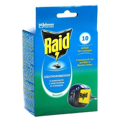Фумигатор RAID с пластинами Фумигатор RAID с пластинами