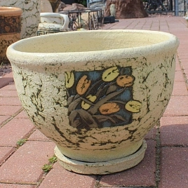 Тюльпаны набор из 4-х горшков, шамот