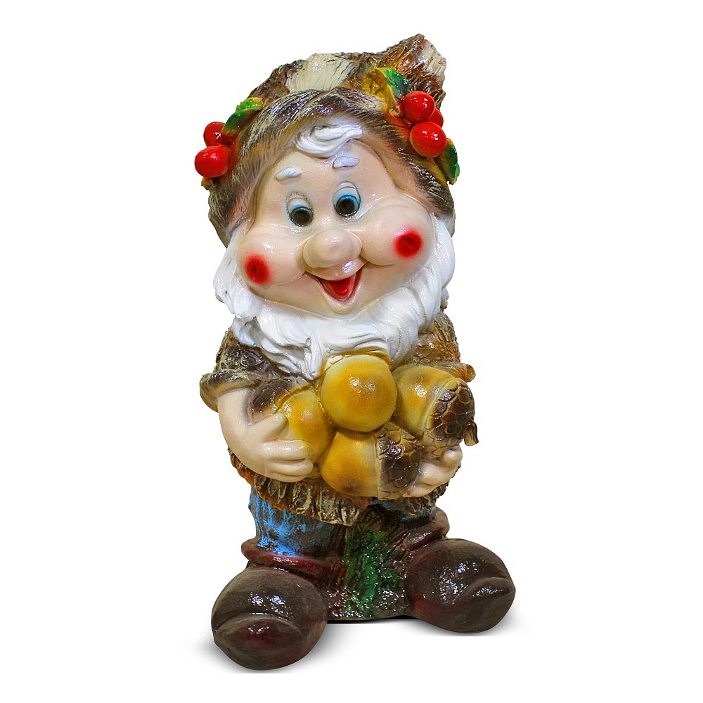 Фигура садовая Гном с желудями 