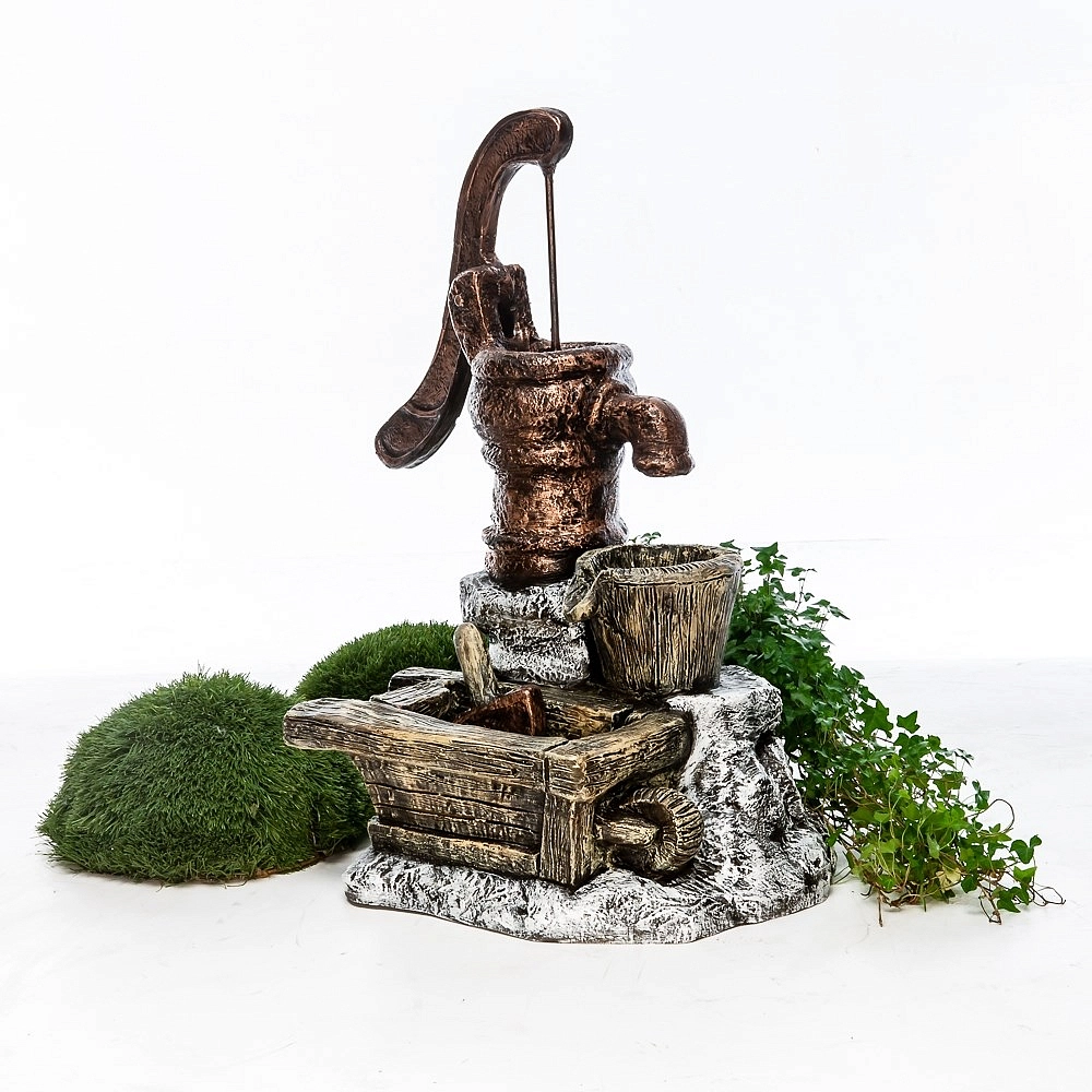 Фонтан Колонка с Тачкой U08608 (Айронкр)