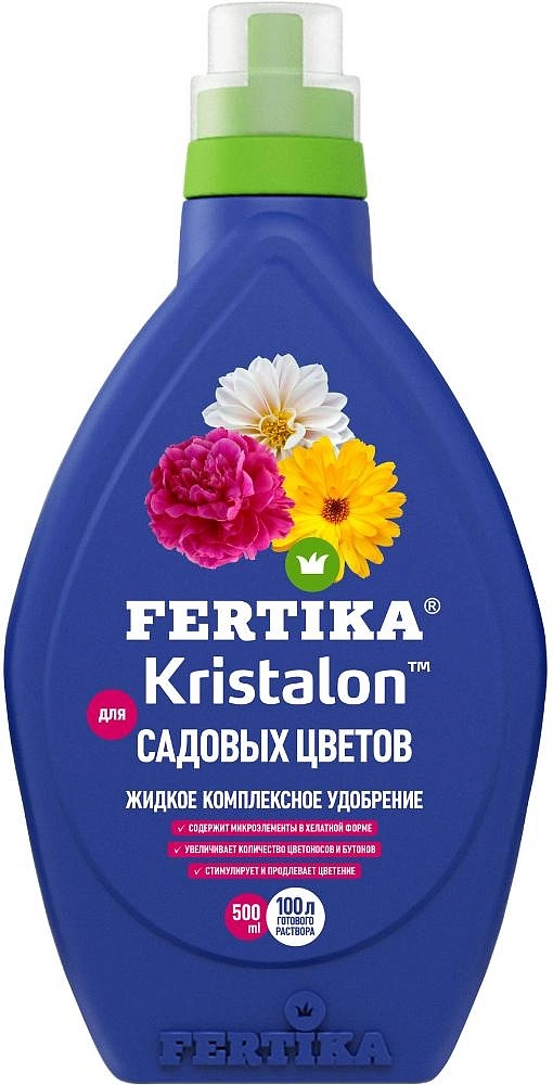 Удобрение цветочное Фертика Кристалон для садовых цветов 500мл