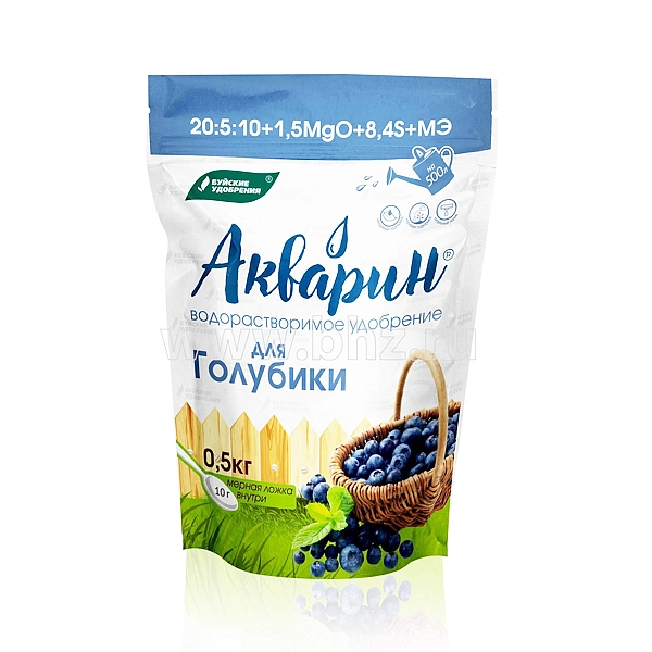 Удобрение Акварин для голубики водорастворимое (дойпак)0,5кг