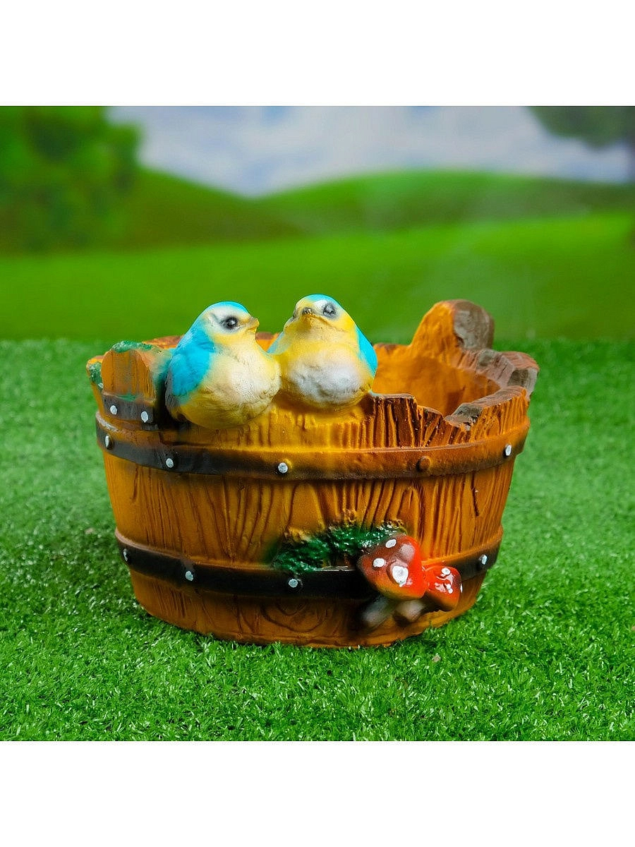 Фигура садовая Кашпо птички 