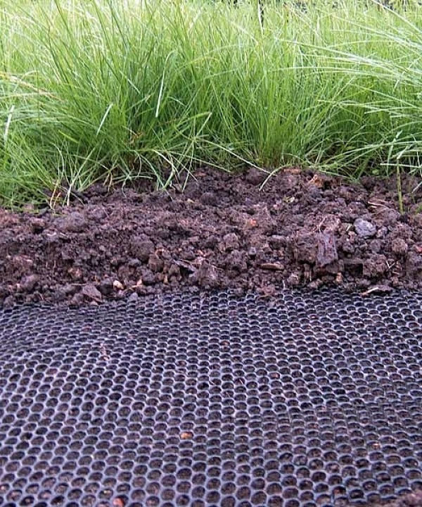 Сетка под газон ПРОТЭКТ для укрепл грунта рулон 1*10 м пластик черная