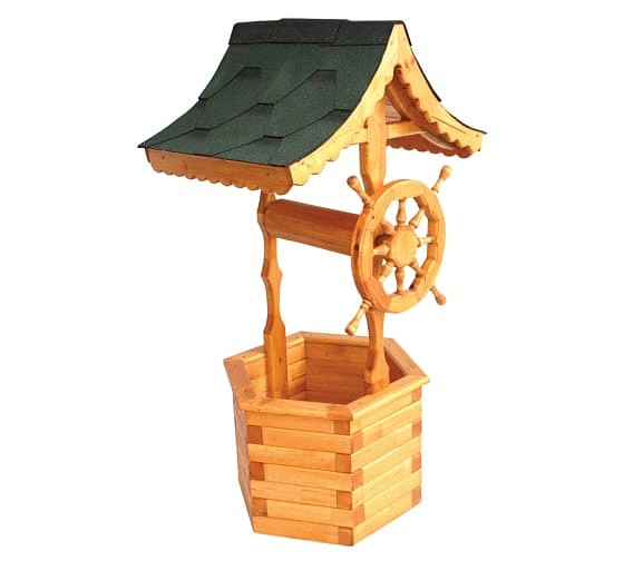 Цветочница Колодец 6-ти гранный с мягкой кровлей 