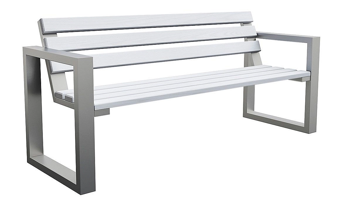 Скамья DEKSADTCC-30 со спинкой и перилами (нерж AISI 304)  