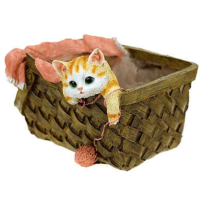 Фигура садовая Кашпо Котенок 