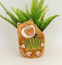 Шамот Кашпо Кот с гармошкой 