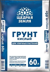 Грунт Щедрая земля кислый 60л Грунт Щедрая земля кислый 60л