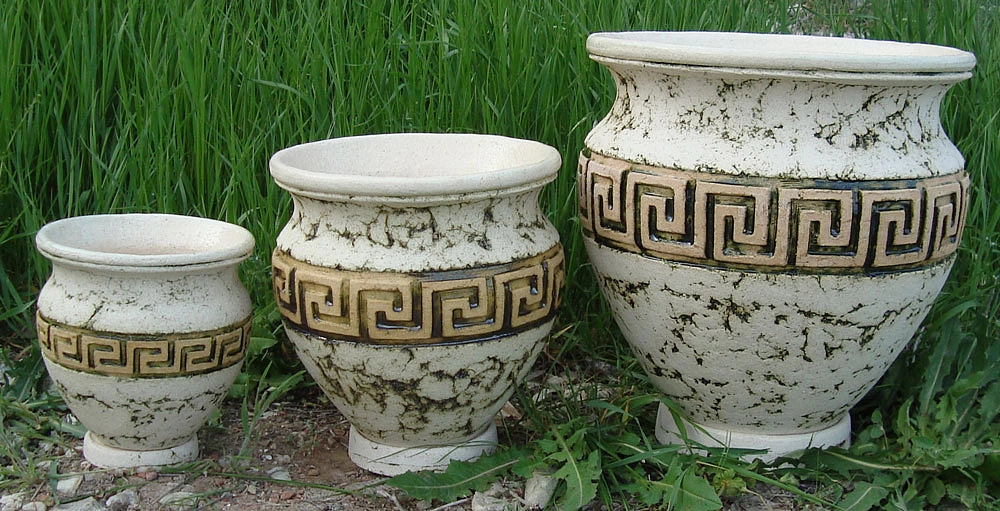 Шамот Вазон Меандр (23см)