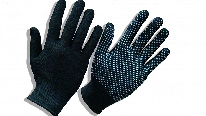 Перчатки защитные стойкие нейлон ПВХ точка