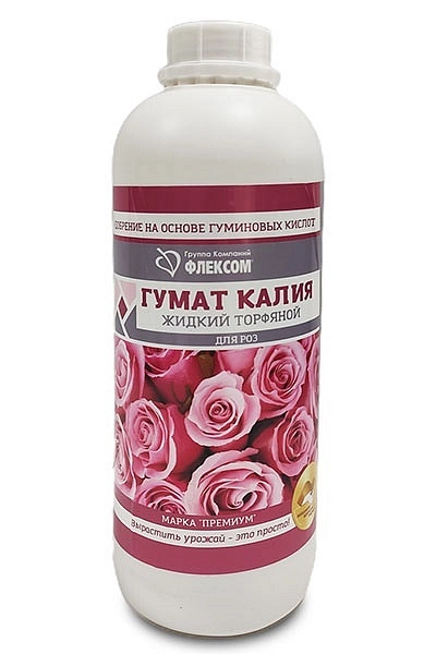 Удобрение цветочное Гумат калия (жидкий торфяной) марка Б, Для роз 0,5л