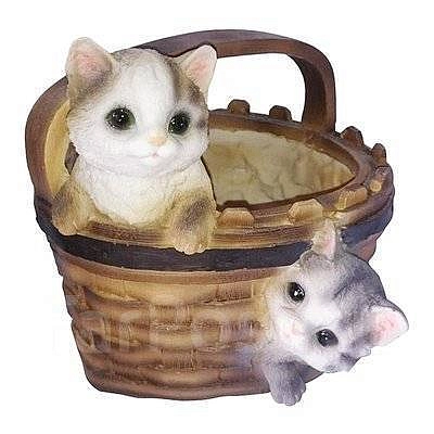Кашпо Корзина с котятами НР91281
