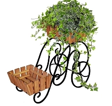 Подставка напольная (металл+дерево) 59-402 (Айронкр)