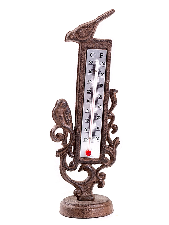 Фигура садовая градусник дерево с птицами