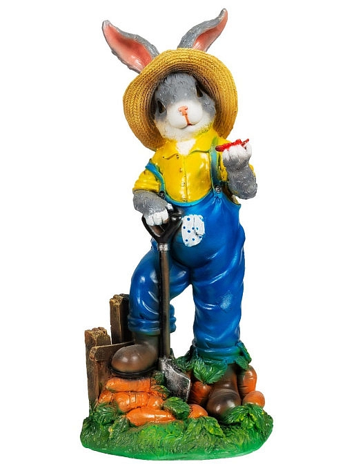 Фигура садовая Заяц с лопатой 53 см 