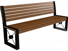 Скамья Эльвира со спинкой (З)